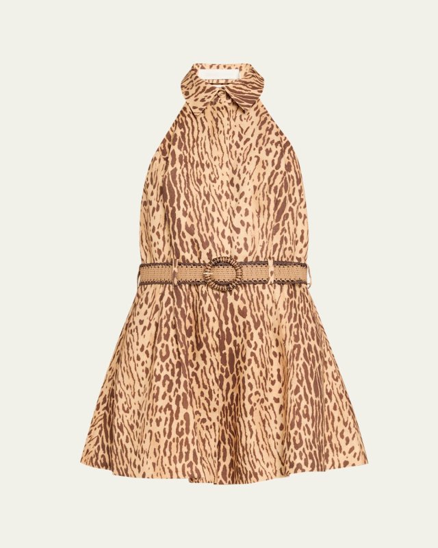 Cascadian Belted Halterneck Playsuit